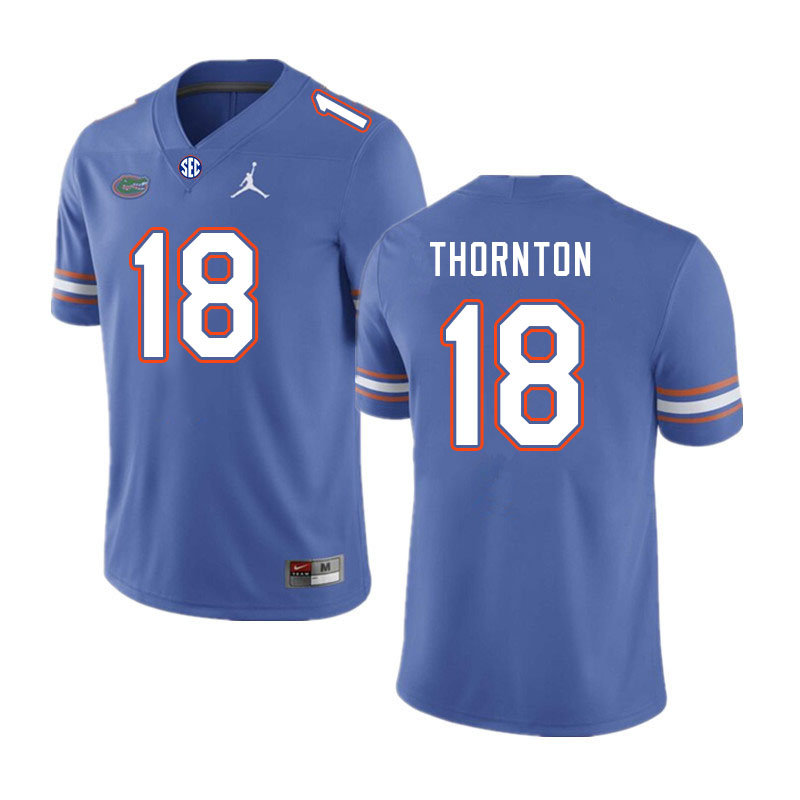 Men #18 Bryce Thornton Florida Gators College Football Jerseys Stitched-Royal